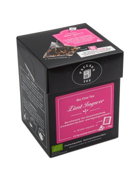 Preview: Bio Zimt Ingwer, schwarzer Tee, Chai Tee im Pyramidenbeutel