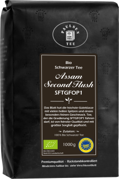Bio Assam Second Flush SFTGFOP1, schwarzer Tee