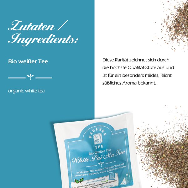 Bio White Pai Mu Tan, Weißer Tee