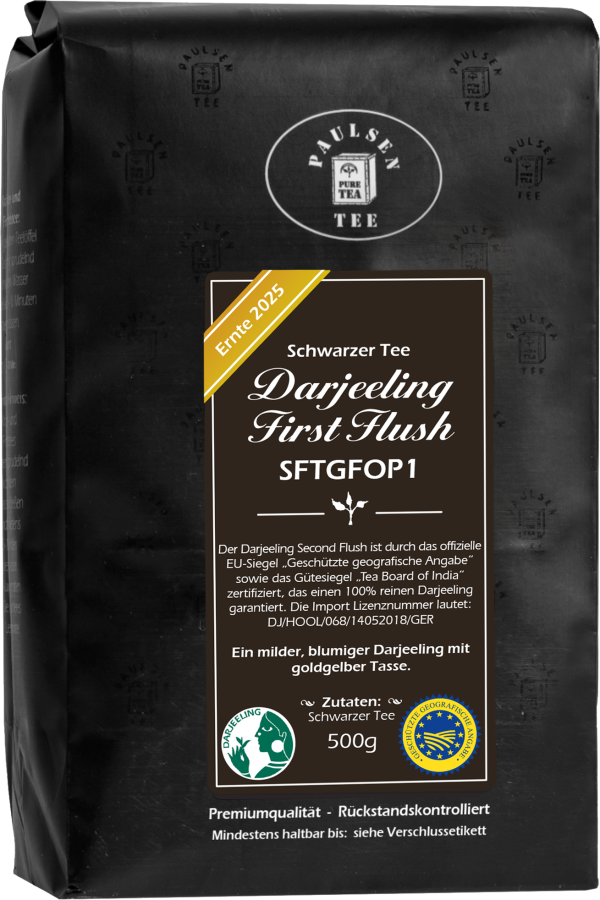 Darjeeling First Flush SFTGFOP1, schwarzer Tee, Ernte 2025