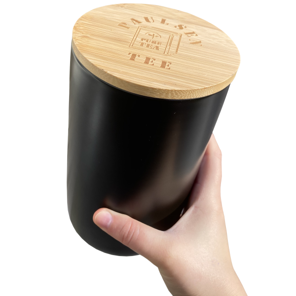 Keramikdose mit Bambusdeckel