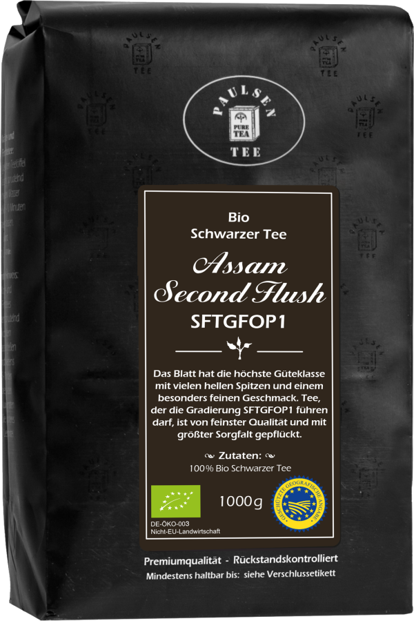 Bio Assam Second Flush SFTGFOP1, schwarzer Tee