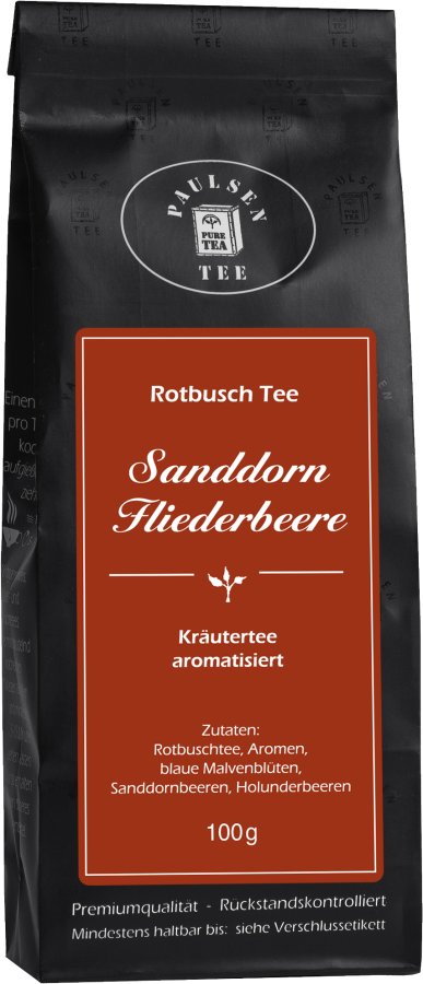 Sanddorn Fliederbeere, Rotbuschtee